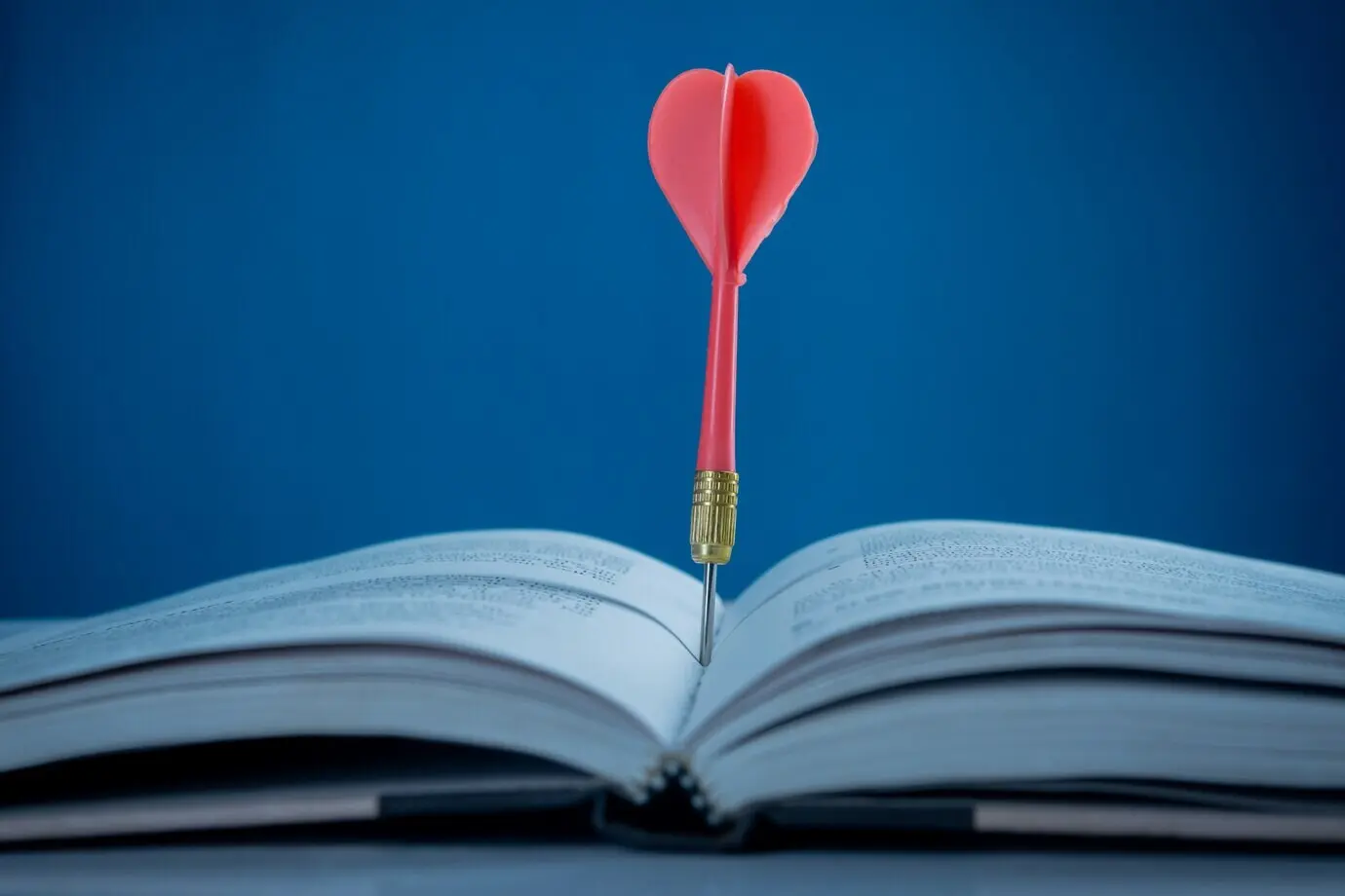 Konzept des Erfolgs, Ziel auf einem Buch